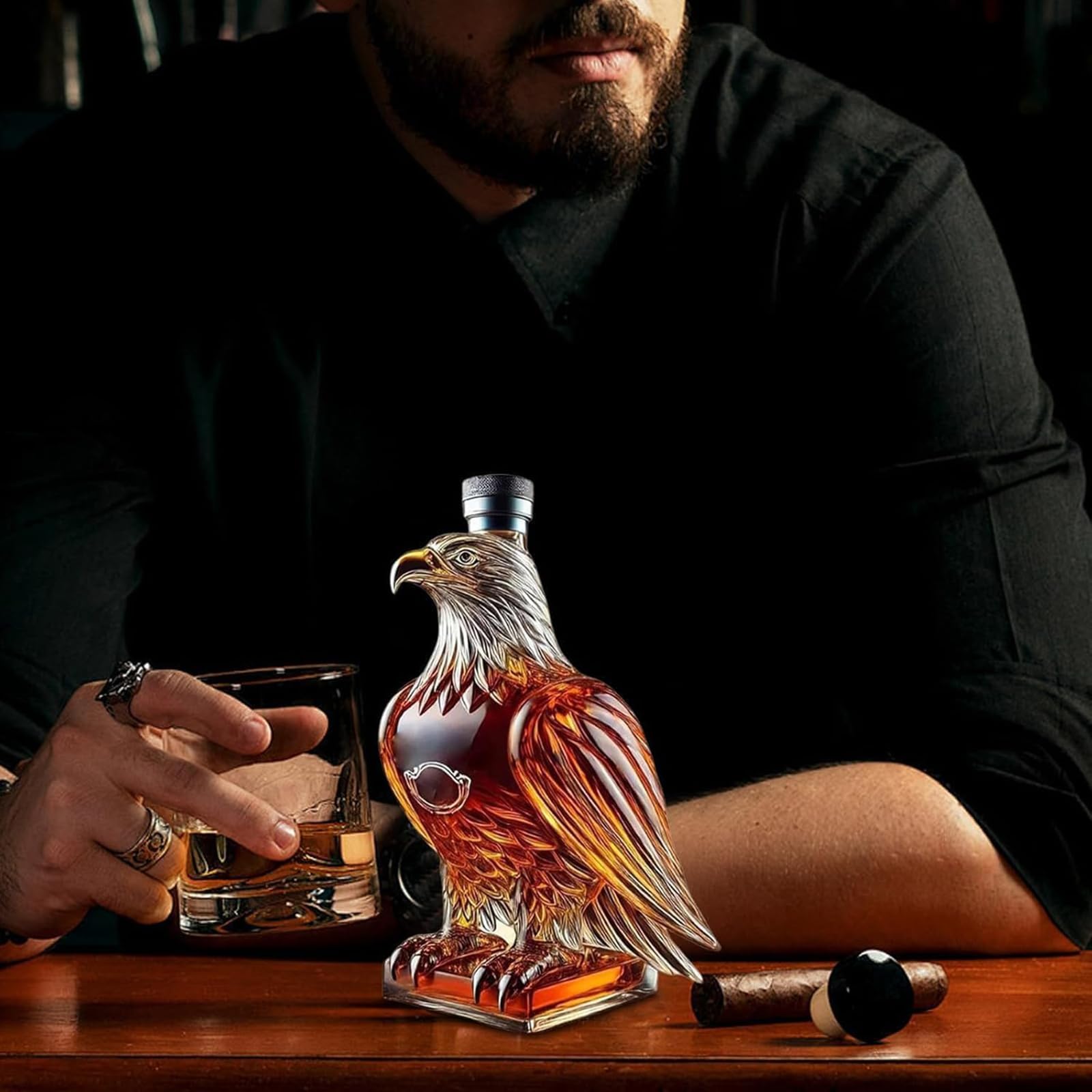 Whiskey Decanter Eagle Glass Decanter Set, Eagle Whiskey Bottle